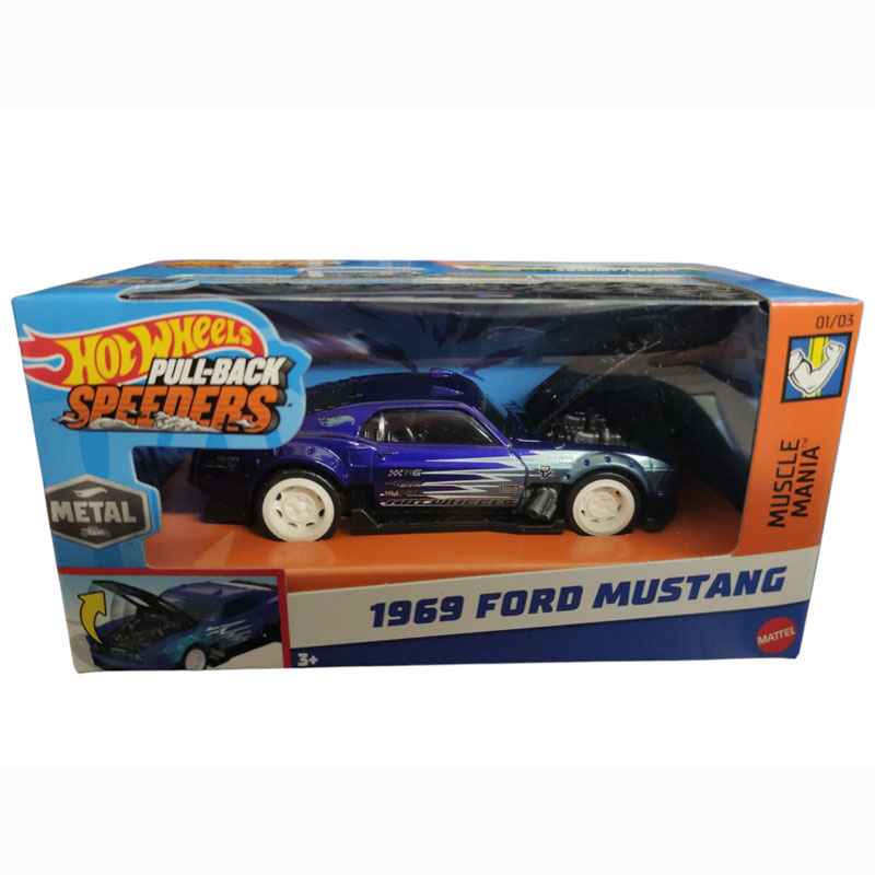 Mattel Hot Wheels Αυτοκινητάκι Pull Back 1:43 EA1 1969 Ford Mustang