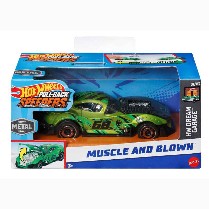 Mattel Hot Wheels Αυτοκινητάκι Pull Back 1:43 EA1 Muscle And Blown