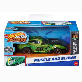 Mattel Hot Wheels Αυτοκινητάκι Pull Back 1:43 EA1 Muscle And Blown