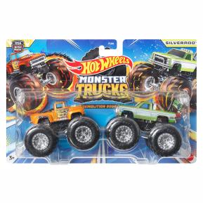 Mattel Hot Wheels Οχήματα Monster Trucks HW Demolition Doubles - Hi-Tail Hauler VS Silverado