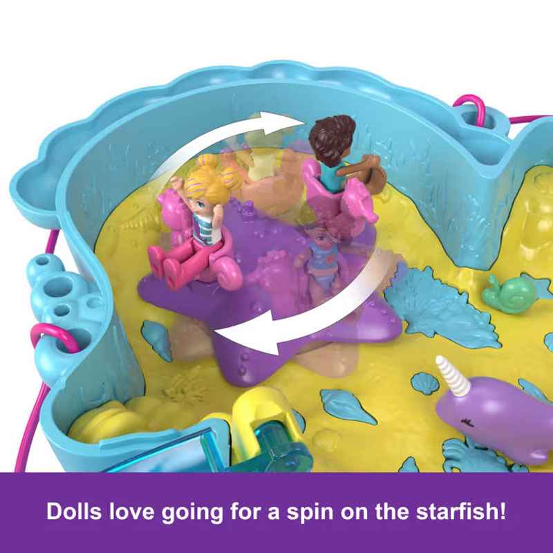 Mattel Polly Pocket Θήκη - Τσαντάκι Seahorse Daddy & Me HWP03