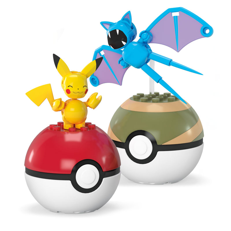 MEGA Construx™Τουβλάκια MEGA™ Pokémon™ Pokeball Σετ Των 2 Picachu & Zubat 40τμχ