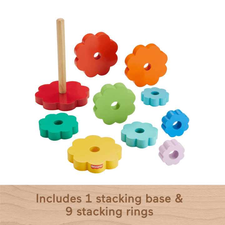 Fisher Price Wooden Ring Stacker Ξύλινη Πυραμίδα HXT77