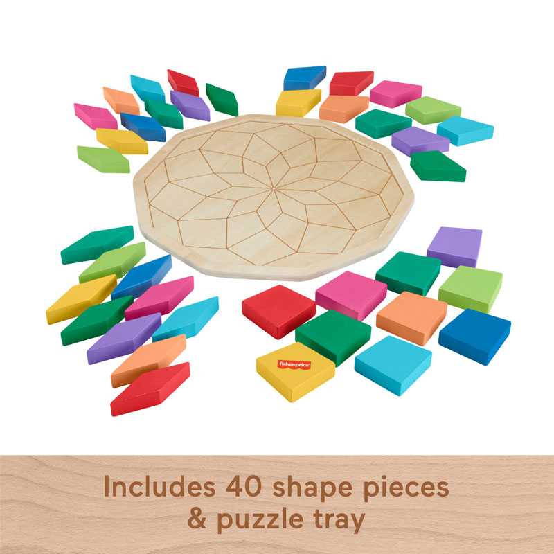 Fisher Price Wooden Mandala Puzzle Ξύλινο Παζλ Mandala 41τμχ HXT94