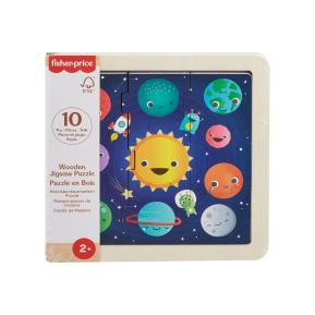 Fisher Price Wooden Jigsaw Puzzle Space Theme Μίνι Ξύλινο Παζλ Διάστημα