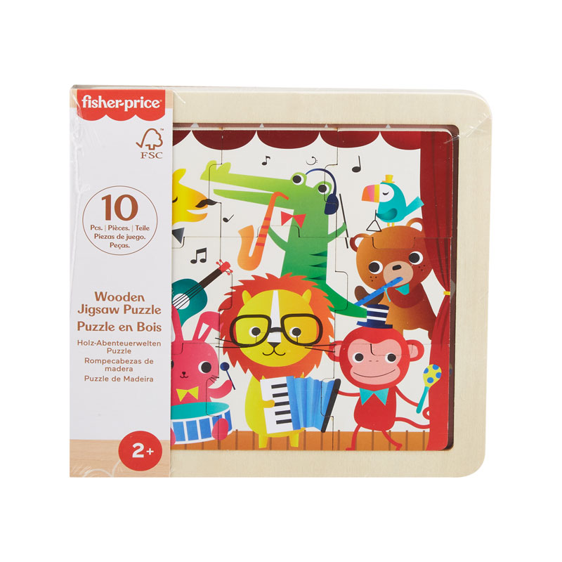 Fisher Price Wooden Jigsaw Puzzle Music Theme Μίνι Ξύλινο Παζλ Μουσικά Όργανα