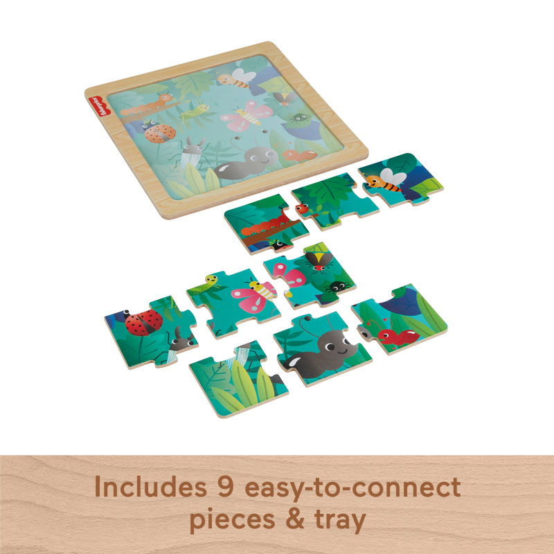 Fisher Price Wooden Jigsaw Puzzle Jungle Theme Μίνι Ξύλινο Παζλ