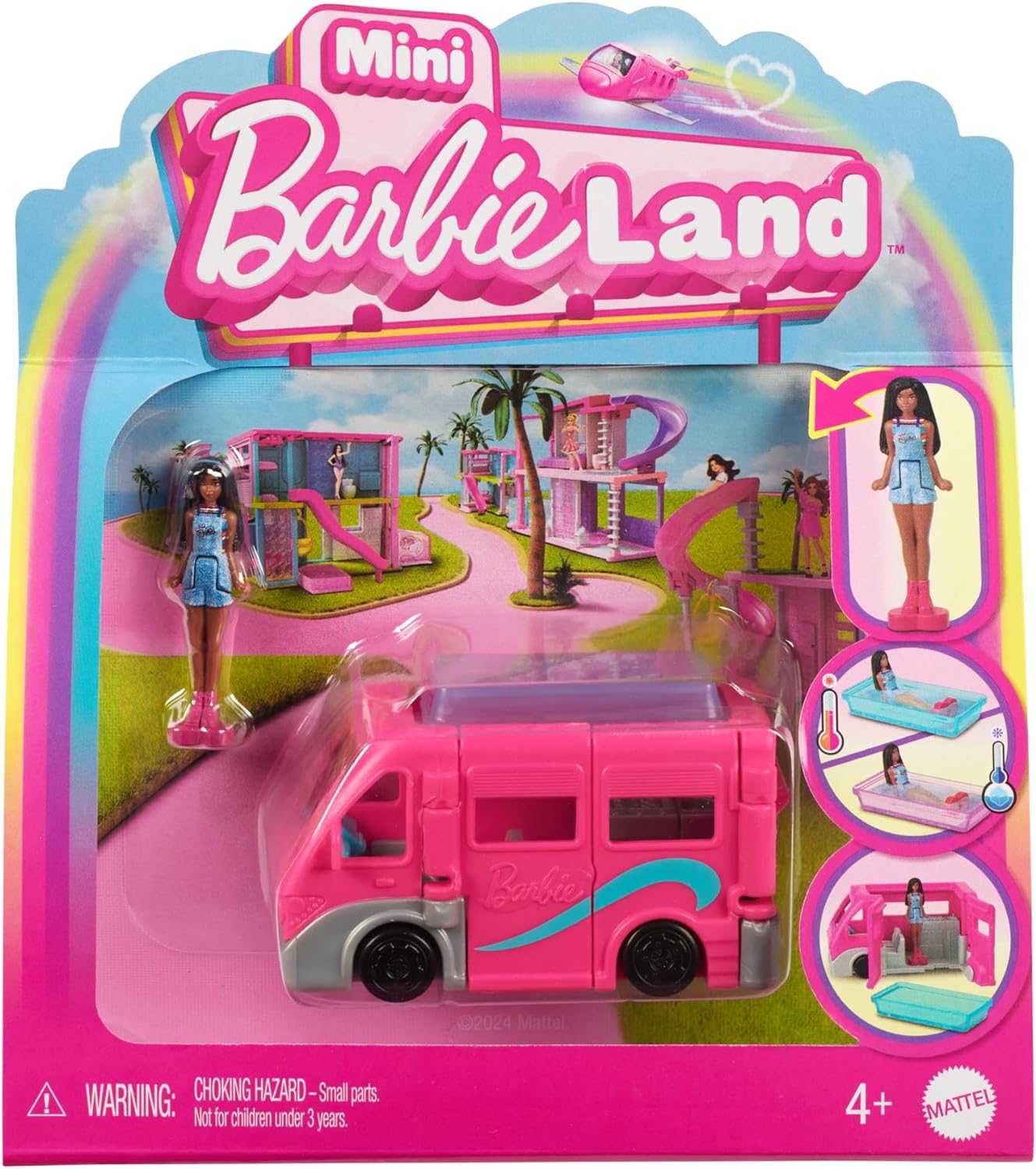 Mattel Barbie Mini Barbieland DreamCamper Color-Change & Mini Barbie Doll & Αξεσουάρ HYF39