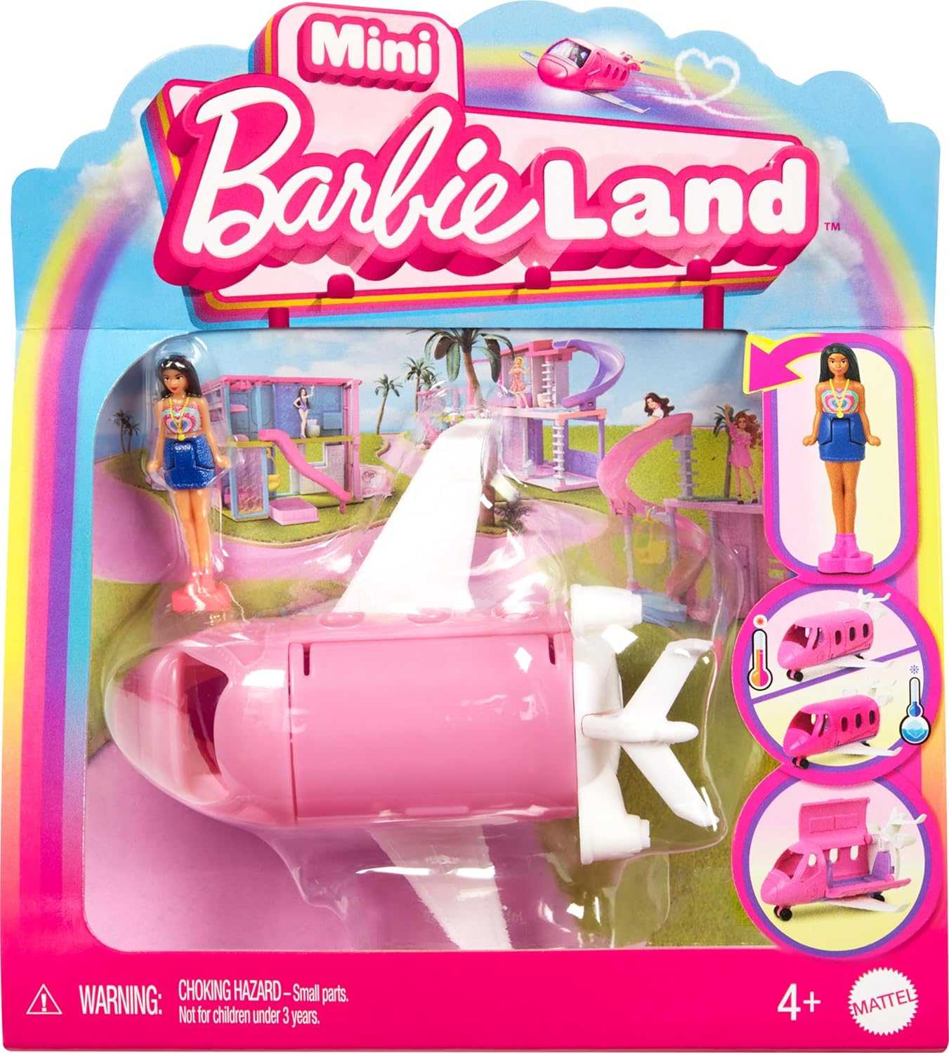 Mattel Barbie Mini Barbieland Dreamplane Color-Change & Mini Barbie Doll & Αξεσουάρ HYF40