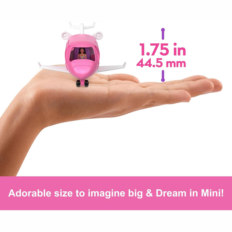 Mattel Barbie Mini Barbieland Dreamplane Color-Change & Mini Barbie Doll & Αξεσουάρ HYF40