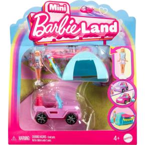 Mattel Barbie Mini Barbieland SUV & Tent Color-Change & Mini Barbie Doll & Αξεσουάρ HYF43