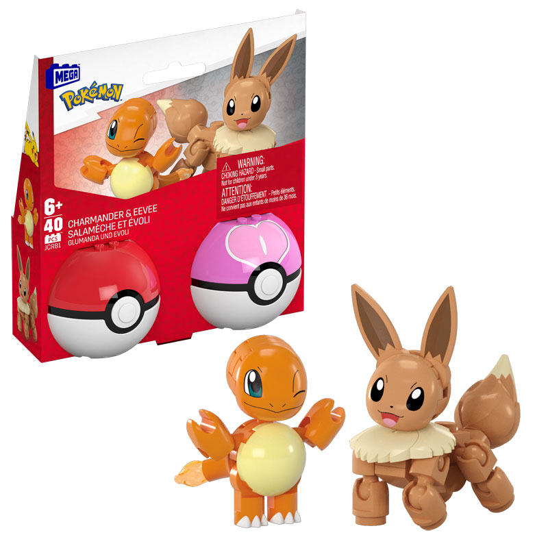 MEGA Construx™Τουβλάκια MEGA™ Pokémon™ Pokeball Σετ Των 2 Charmander & Eevee