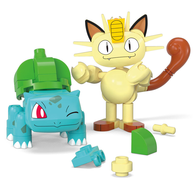 MEGA Construx™Τουβλάκια MEGA™ Pokémon™ Pokeball Σετ Των 2 Bulbasaur & Meowth