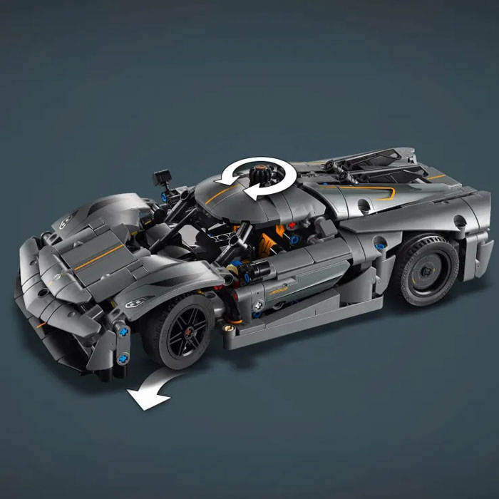 LEGO Technic Koenigsegg Jesko Absolut Grey Hypercar 42173