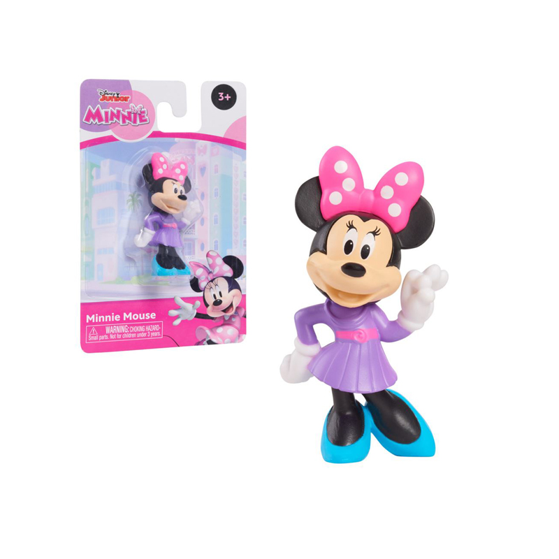 Giochi Preziosi Φιγούρες Minnie & Daisy 6 cm - Minnie Mouse με μωβ φόρεμα