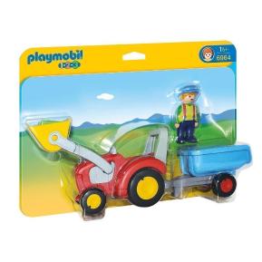 Playmobil 1 2 3 Τρακτέρ με Καρότσα 6964