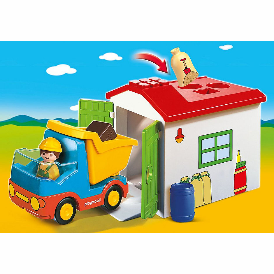 Playmobil 1 2 3 Φορτηγό με γκαράζ 70184