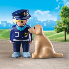Playmobil 1 2 3 Αστυνομικός με εκπαιδευμένο σκύλο 70408