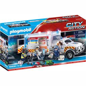 Playmobil US Ambulance: Όχημα Πρώτων Βοηθειών 70936