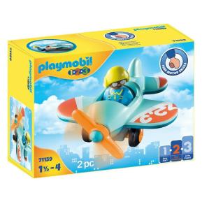 Playmobil 1 2 3 Πιλότος με Αεροπλανάκι 71159