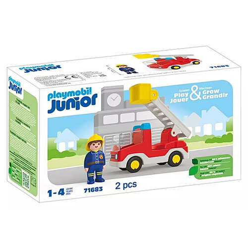 Playmobil Junior Πυροσβέστης με κλιμακοφόρο όχημα 71683