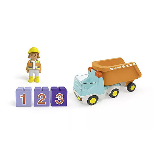 Playmobil Junior Ανατρεπόμενο Φορτηγό με εργάτη 71685