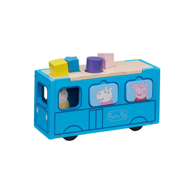 Giochi Preziosi Peppa Pig Σχολικό Λεωφορείο με Σχήματα PPC740000