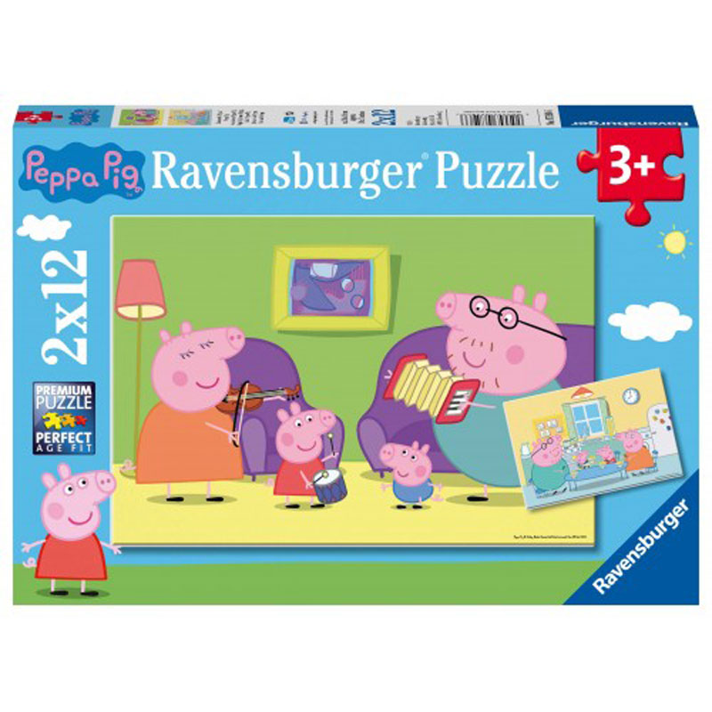 Ravensburger Παζλ 2x12 τμχ Peppa Pig 07596