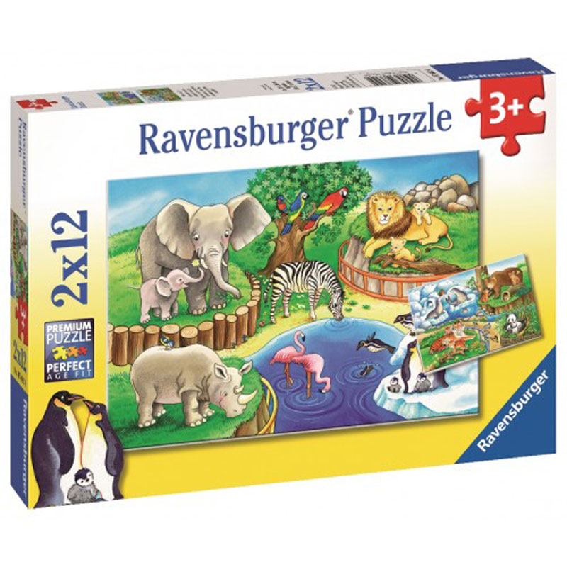 Ravensburger Παζλ 2x12 τμχ Ζωολογικός Κήπος 07602