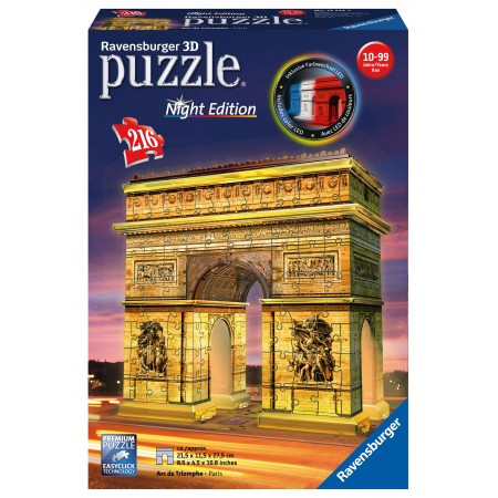 Ravensburger 3D Puzzle Night Edition 216 τμχ Αψίδα Θριάμβου 12522