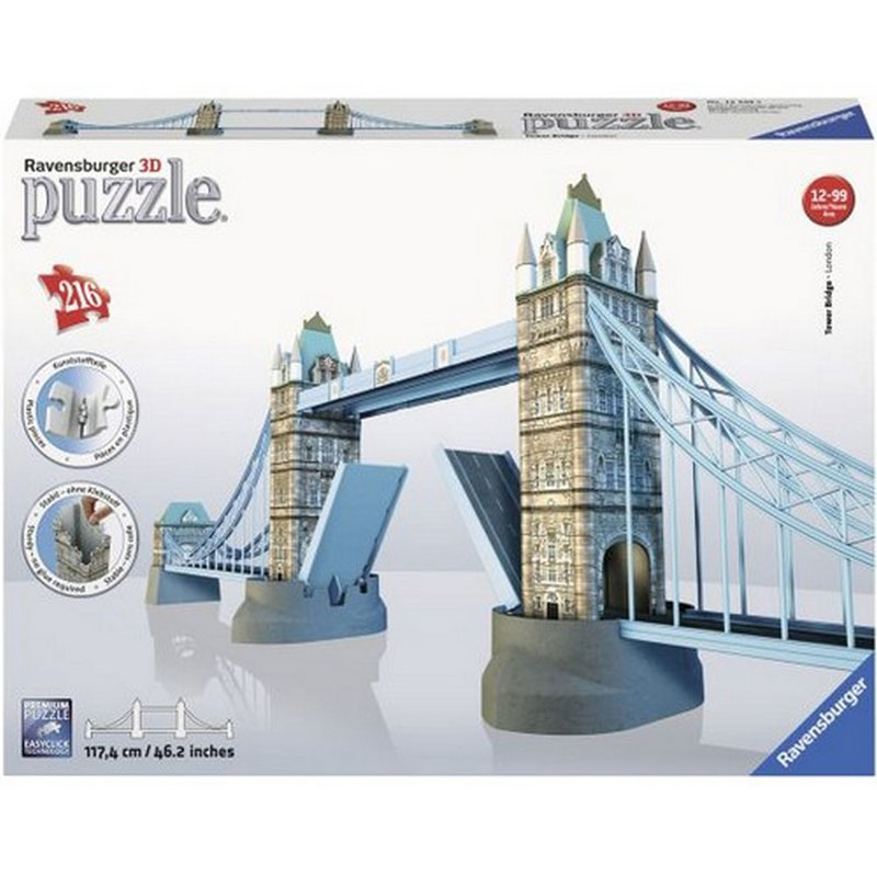 Ravensburger Παζλ 3D Η Γέφυρα του Πύργου - Λονδίνο  216 τμχ 12559