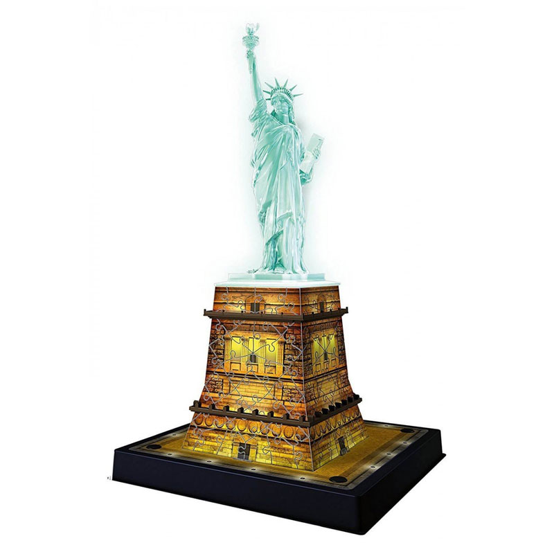 Ravensburger 3D Puzzle Το Άγαλμα της Ελευθερίας Night Edition 120 τμχ 12596
