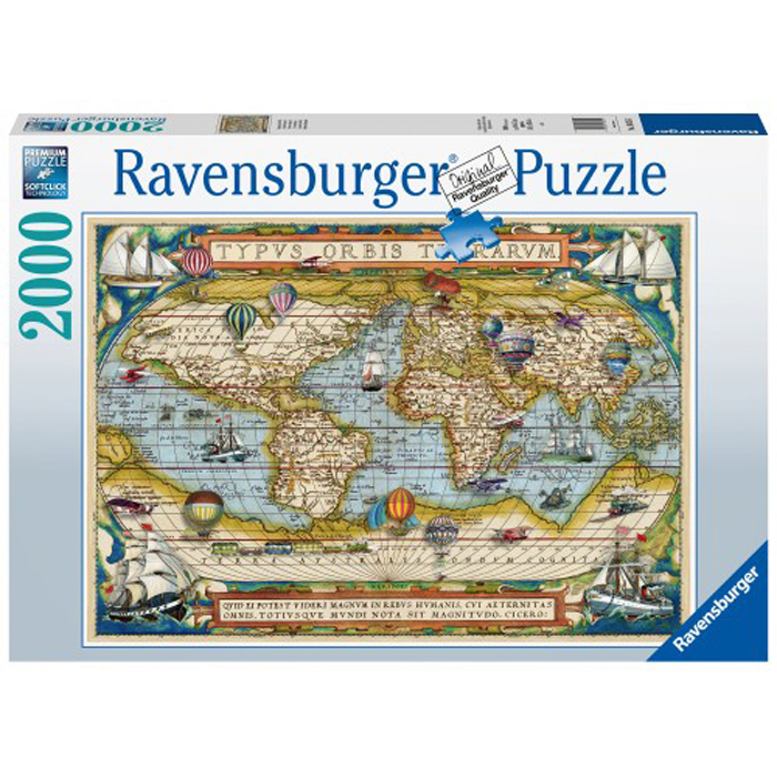 Ravensburger Παζλ 2000 τεμ. Χάρτης Κόσμου 16825
