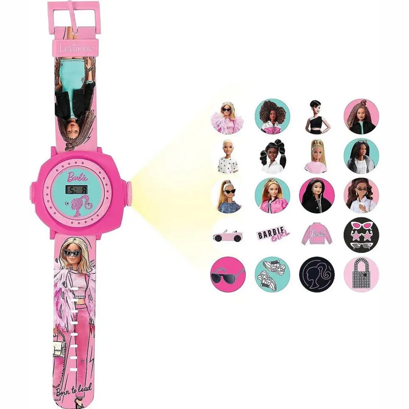 Lexibook Ψηφιακό Ρολόι Χειρός Barbie Digital Projection Watch with 20 images DMW050BB