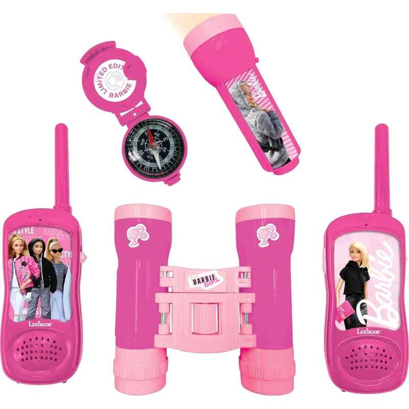 Lexibook Barbie Adventure Σετ Walkie Talkies Κιάλια & Πυξίδα RPTW12BB