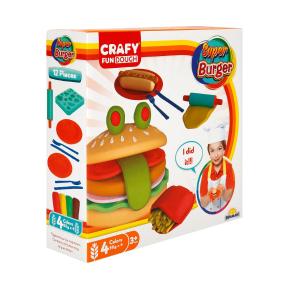 Sunman Crafy Fun Dough Παιδικό Σετ Πλαστελίνης Super Burger 12 Pcs S01002015