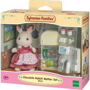 Sylvanian Families Chocolate Rabbit Mother & Fridge Σετ Chocolate Rabbit Μαμά & Ψυγέιο 5014