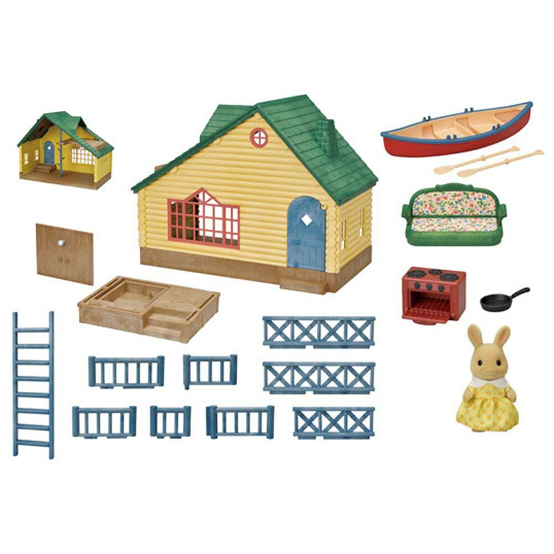 Sylvanian Families Log Cabin Gift Set (Green Roof) 5610