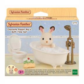 Sylvanian Families Chocolate Rabbit Boy's Bath Time Set 5779