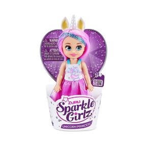 ZURU Sparkle Girlz Mini Unicorn Princess Cupcake 12cm Ροζ Μαλλιά